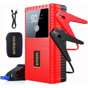 Car Jump Starter 5000A Peak Jump Starter Battery Pack for Up to 8.0L Gas and 7.0L Diesel Engines, 74Wh Portable 12V Jump Box with USB Ports, LCD Display, Storage Case, and LED Light