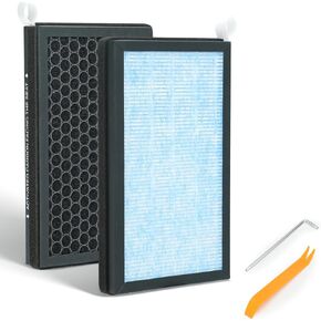 Tesla Model 3 Model Y Replacement Air Filter, 2 Pack 3-in-1 Ture HEPA Cabin Air Filter Replacement, Tesla Model 3 Model Y Accessories (2016-2025)