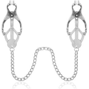 Clip Non-Piercing Body Clips Adjustable Pressure Nipple Clamps with Clover Chain