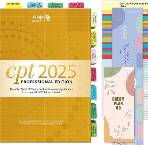 Index Tabs for CPT 2024 Professional Edition, 60 CPT Book Tabs, Laminated, Color-Coded & Long-Last, with Page Numbers and Alignment Guide & Inspirational Bookmark (Book not Included) in Saudi Arabia
