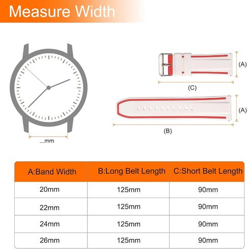 Harfington Silicone Watch Bands Soft Quick Frefor in Kuwait