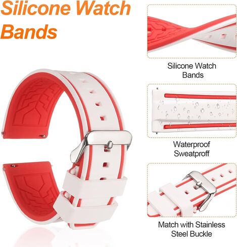 Harfington Silicone Watch Bands Soft Quick Frefor in Kuwait