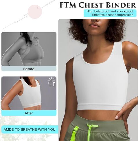 Xuji Transgender Chest Binder FTM Binder Trans Half Berder Tank Top in Kuwait