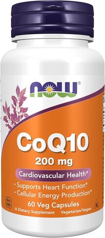 الآن مكملات الأطعمة ، CoQ10 (Coennzyme Q10) 200 ملغ ، صحة القلب والأوعية الدموية*، 60 كبسولات الخضار in Saudi Arabia