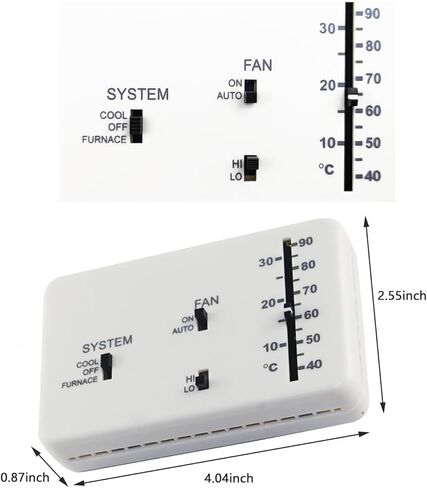 RV Thermostat for 3106995.032Dometic RV Thermostats (Cooling/Heating Furnaces Only), Replaceable Analogue Heating and Cooling System Control Kit, 12VDC, White in Kuwait