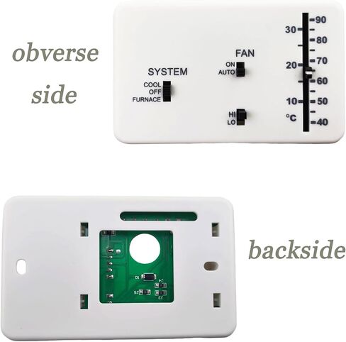 RV Thermostat for 3106995.032Dometic RV Thermostats (Cooling/Heating Furnaces Only), Replaceable Analogue Heating and Cooling System Control Kit, 12VDC, White in Kuwait