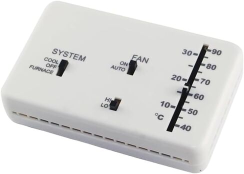 RV Thermostat for 3106995.032Dometic RV Thermostats (Cooling/Heating Furnaces Only), Replaceable Analogue Heating and Cooling System Control Kit, 12VDC, White in Kuwait