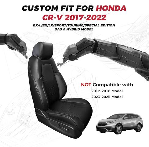FREESOO Seat Covers for Honda CRV, Custom Fit Seat Covers Full Set, CRV LX EX EX-L Sport Touring Special Edition Hybrid & Gas 2023 2024 2025, Luxury Leather Waterproof Car Seat Cover, Black & Blue in Kuwait