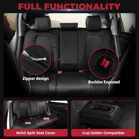 FREESOO Seat Covers for Honda CRV, Custom Fit Seat Covers Full Set, CRV LX EX EX-L Sport Touring Special Edition Hybrid & Gas 2023 2024 2025, Luxury Leather Waterproof Car Seat Cover, Black & Blue in Kuwait