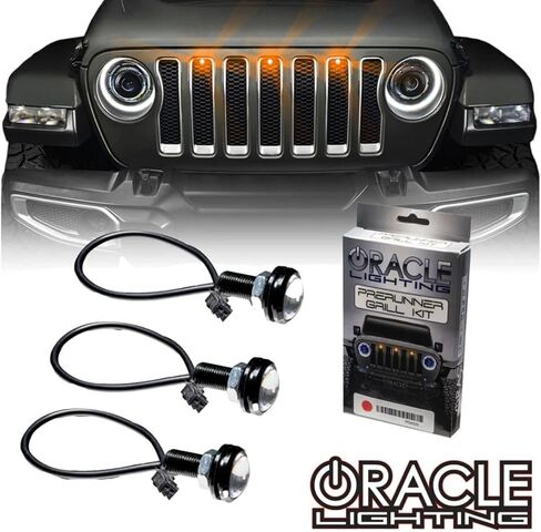 ORACLE Lighting 5870-005 Amber Pre-Runner Style LED Grill Kit fits 2018 2024 Wrangler JL - Safety & Stylish into One, Brighter Illumination in Saudi Arabia