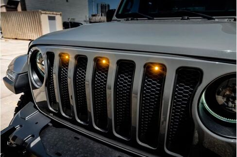 ORACLE Lighting 5870-005 Amber Pre-Runner Style LED Grill Kit fits 2018 2024 Wrangler JL - Safety & Stylish into One, Brighter Illumination in Saudi Arabia