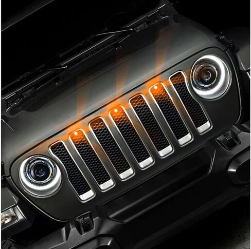 ORACLE Lighting 5870-005 Amber Pre-Runner Style LED Grill Kit fits 2018 2024 Wrangler JL - Safety & Stylish into One, Brighter Illumination in Saudi Arabia