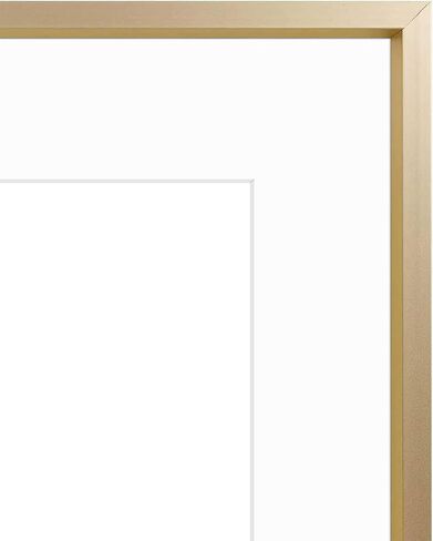 AUEAR, 16x20 Aluminum Frame in Gold - Real Glass - Made to Display Pictures 11x14 with Ivory Color Mat Horizontal and Vertical Formats for Wall (2 Pack) in Saudi Arabia