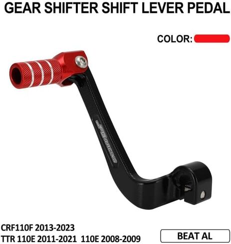 JFG RACING Dirt Bike Shifter, Folding Gear Shift Pedal Lever Forged Aluminum for CRF110F 2013-2024, TTR 110E 2011-2023, 2008-2009 Motorcycle, Red in Saudi Arabia