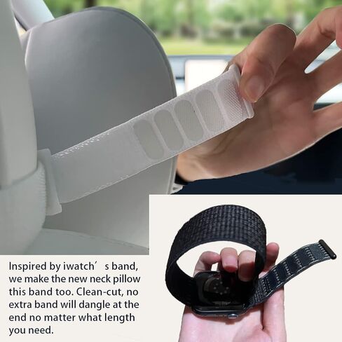 Tesla Headrest Pillow 2 Packs Genuine Nappa Leather Car Neck Pillow Tesla Model Y Model 3 Model X Model S Universal Fit Neck Support Cushion Black in Saudi Arabia