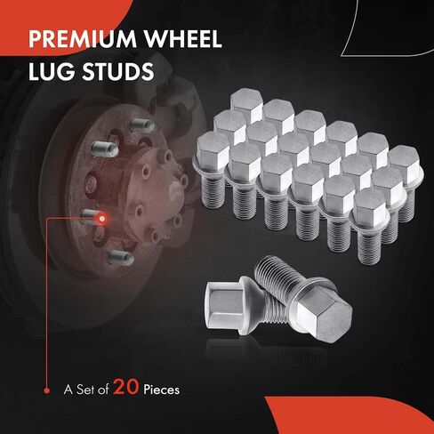 A-Premium M14-1.50 Wheel Studs Compatible with Mercedes-Benz C230 C250 C280 C300 C350 C350e C400 C63 AMG E200 E250 E300 Front and Rear Side 20-PC Set in Saudi Arabia