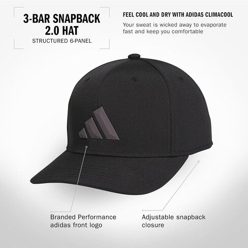 Adidas Men's Three Bar Snapback Snapback Fit Fit Fit 2.0 in Kuwait
