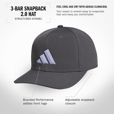 Adidas Men's Three Bar Snapback Snapback Fit Fit Fit 2.0 in Kuwait