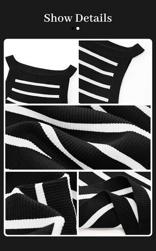 PRETTYGARDEN Womens Tops Dressy Casual Halter Neck Going Out Tank Tops for Women 2025 Slim Fit Ribbed Striped Summer Tanks in Saudi Arabia