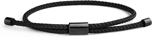 Elegatto Sailor Premium Rope Bracelet للرجال | نايلون البحرية الحبل مع الفضة المصقول المصقول من الفولاذ المقاوم للصدأ السحب إغلاق الحبل | أساور مصمم الرجال in Kuwait