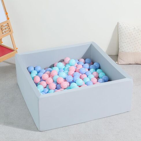 TRENDBOX Ball Pit Kids Ball Pit Memory Foam Ball Pit Square Ball حفر للأطفال الصغار الأطفال كرات الحفرة غير المدرجة - رمادي داكن in Saudi Arabia