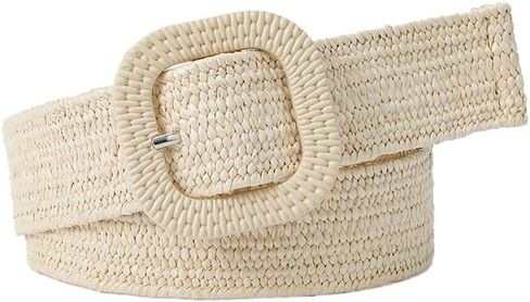 COTIM COYIN Women Braided Wide Belt Woven Waist Belt, Straw Woven Elastic Belt for Women for Dress Jeans Pants in Saudi Arabia