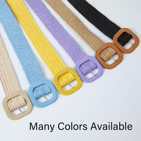 COTIM COYIN Women Braided Wide Belt Woven Waist Belt, Straw Woven Elastic Belt for Women for Dress Jeans Pants in Saudi Arabia
