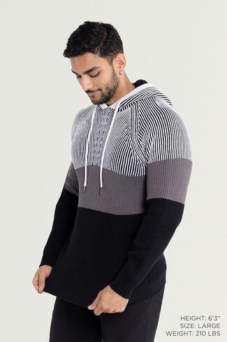 X Ray Mens Fashion Hoodies Sweater Sweater ، Block Color Coll -Block Slim Fit Hoodies للرجال in Kuwait