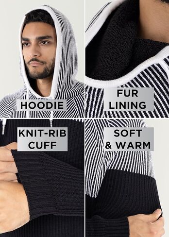 X Ray Mens Fashion Hoodies Sweater Sweater ، Block Color Coll -Block Slim Fit Hoodies للرجال in Kuwait