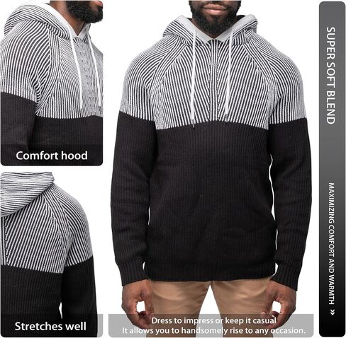 X Ray Mens Fashion Hoodies Sweater Sweater ، Block Color Coll -Block Slim Fit Hoodies للرجال in Kuwait