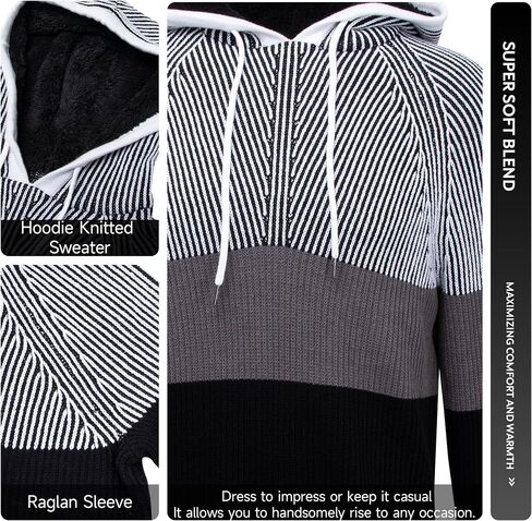 X Ray Mens Fashion Hoodies Sweater Sweater ، Block Color Coll -Block Slim Fit Hoodies للرجال in Kuwait
