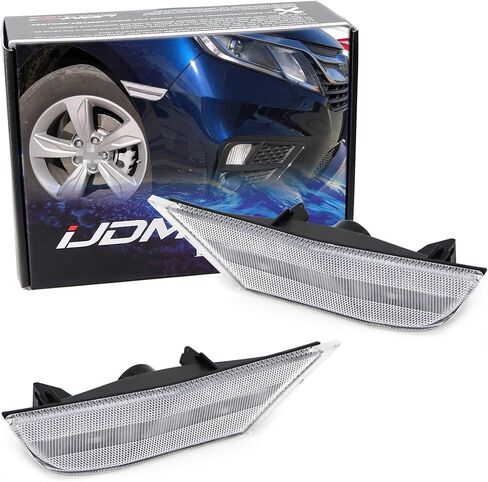 iJDMTOY JDM Semi-Clear Lens Front Bumper Side Marker Lamps Housings Compatible With 2018-up Honda Odyssey, Replace OEM Amber Sidemarker Lamps in Saudi Arabia