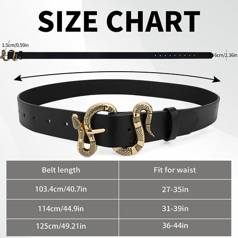 Snake Belt Womens Belts Women Cool Belt for Dresses Jeans Shorts Fashion Trendy Belts Outfits Accessories in Saudi Arabia
