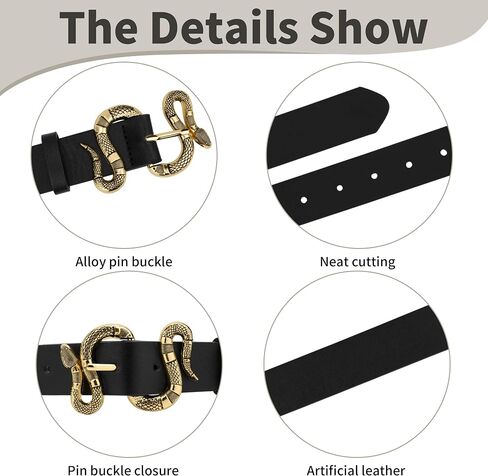 Snake Belt Womens Belts Women Cool Belt for Dresses Jeans Shorts Fashion Trendy Belts Outfits Accessories in Saudi Arabia