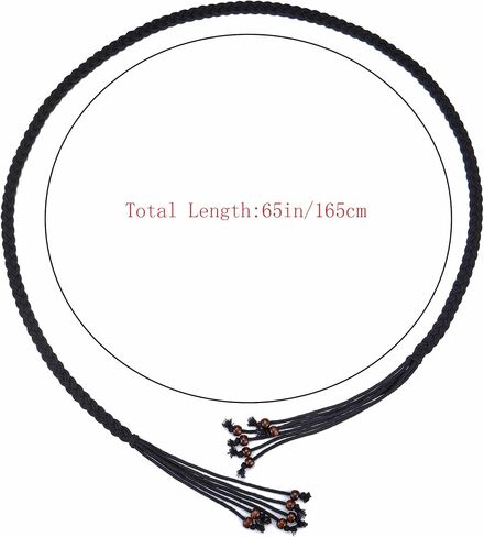 CHIC DIARY Women's Braided Rope Belt Boho Handwoven tie Waist Belt for Dresses Fringe Waistband with Beads in Kuwait