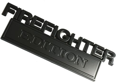 2pcs Big Size Firefighter Edition Emblem, Firefighter Edition Decal Car Badge for Pickup Truck Car Truck Motorcycle F150 F250 F350 (Red) in Kuwait