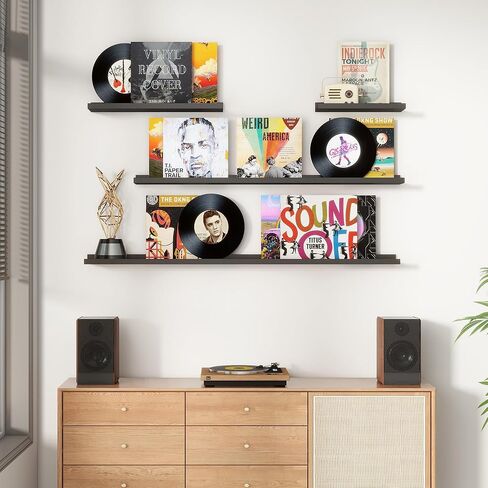 Floating Picture Ledge Shelves for Wall Set of 8, 16 Inch Wall Shelves with Lip Long Large Nursery Book Shelf for Toys Storage Kids Bookshelf Wall Mounted Living Room Bedroom Decor Frames in Kuwait