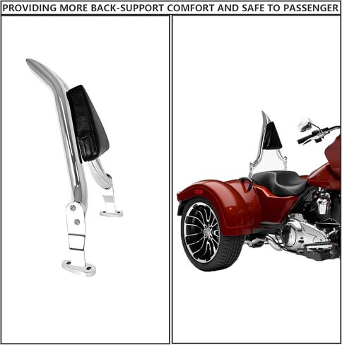 16" Black Road Glide 3 & Freewheeler Sissybar Pad Motorcycle Passenger Backrest Sissy Bar for Harley Davidson FLRT FLTRT 2015-2024 in Kuwait