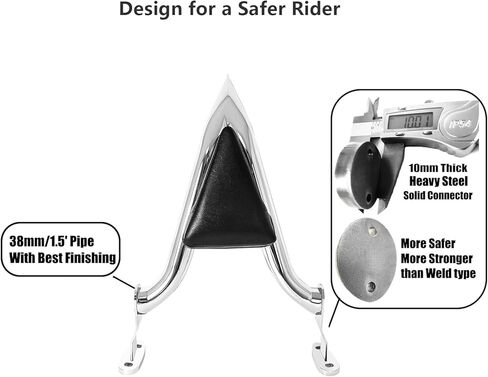 16" Black Road Glide 3 & Freewheeler Sissybar Pad Motorcycle Passenger Backrest Sissy Bar for Harley Davidson FLRT FLTRT 2015-2024 in Kuwait