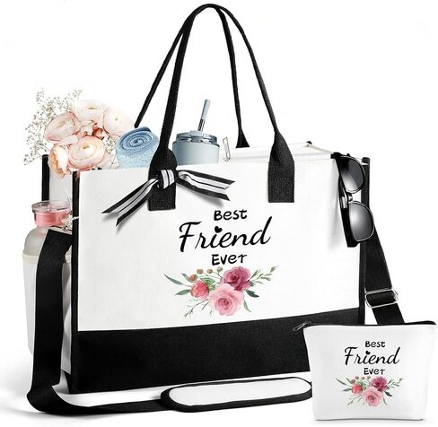 Mothers Day Gifts Mom Grandma Sister Gigi NaNa Her Birthday Gifts for Women Large Canvas Tote Bag and Makeup Bag Set in Saudi Arabia
