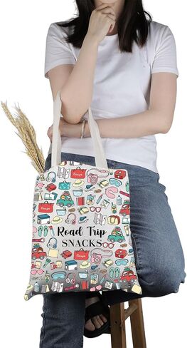 PWHAOO Road Trip Lover Gift Tote Bag Squad Handbag Road Tripping Traveller Gift in Saudi Arabia