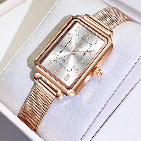 Womens Watch Fashion Dress Dress Mesh Sbart Watchproof Watches for Women Elegant Dainty two Tine Womens Watch Watch Quartz Easy Read Watches With Day Date in Kuwait