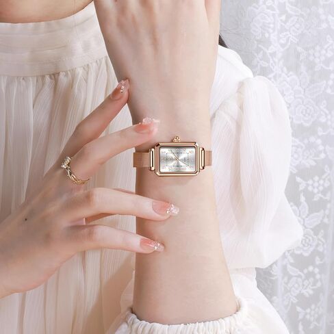 Womens Watch Fashion Dress Dress Mesh Sbart Watchproof Watches for Women Elegant Dainty two Tine Womens Watch Watch Quartz Easy Read Watches With Day Date in Kuwait