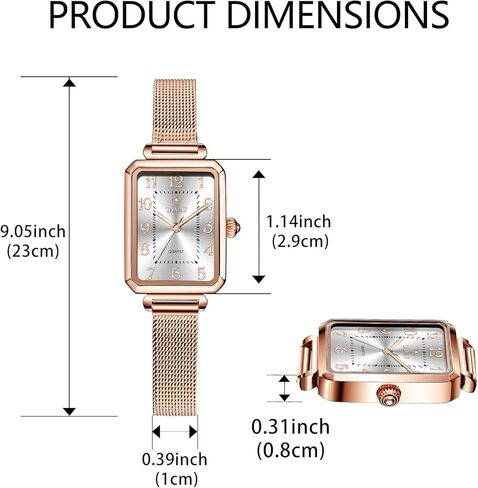 Womens Watch Fashion Dress Dress Mesh Sbart Watchproof Watches for Women Elegant Dainty two Tine Womens Watch Watch Quartz Easy Read Watches With Day Date in Kuwait