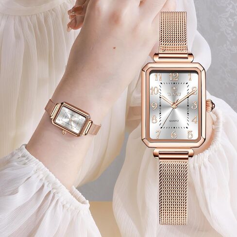 Womens Watch Fashion Dress Dress Mesh Sbart Watchproof Watches for Women Elegant Dainty two Tine Womens Watch Watch Quartz Easy Read Watches With Day Date in Kuwait