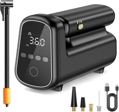 Tire Inflator Portable Air Compressor, 150PSI Portable Air Pump for Car Tires with 7800mAh Battery, Fast Inflation Cordless Bike Pump with Pressure Gauge for Car, Bicycle, Motorcycle, Ball in Saudi Arabia