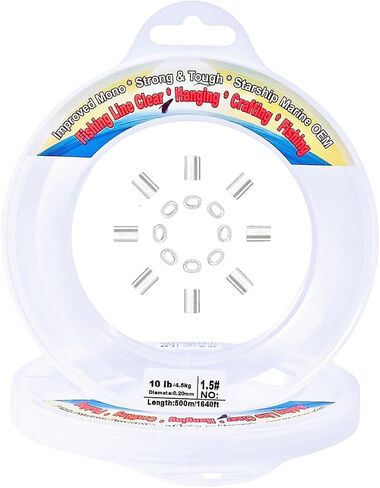 Aboda Fishing Line Clear 1640ft 500m 17lb, 0.3mm Thin Monofilament Fishing Line for Crafts Beading Jewelry Making, Clear String for Hanging Decorations, Invisible Nylon String Fishing Wire w Scissors in Saudi Arabia