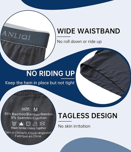 ملخصات ملاكمة للرجال من Anliqi Bamboo Rayon الرطوبة الفطرية للملابس الداخلية للرجال. in Kuwait