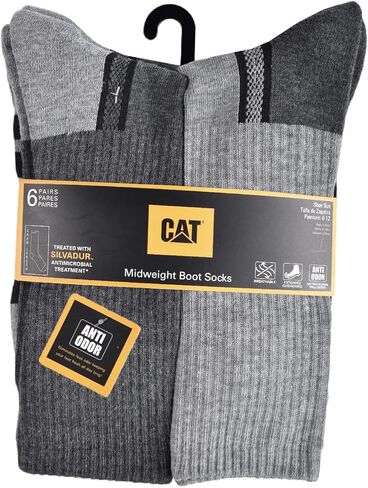 CAT Men's 6-Pack Half Cushioned Crew Socks in Saudi Arabia