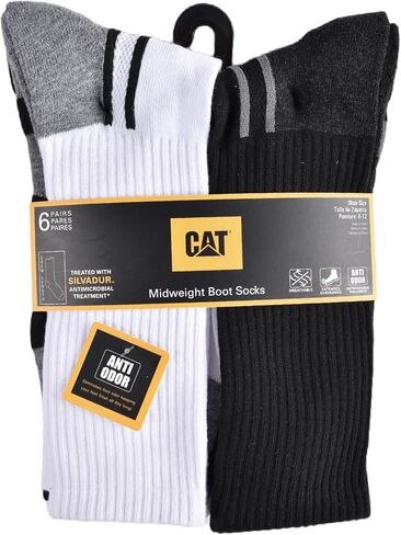 CAT Men's 6-Pack Half Cushioned Crew Socks in Saudi Arabia